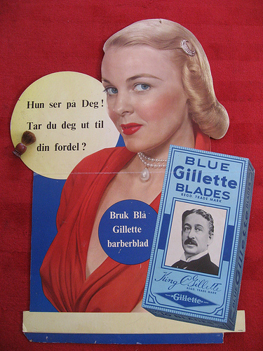 Cartel publicitario de Gillette (Flickr @svennevenn)